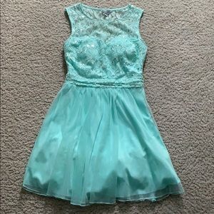 Mint homecoming dress
